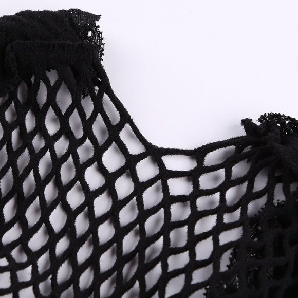 Lingerie Sexy Slutty Cosplay Black Bodysuit Bodystocking Fishnet Hot - Picture 8 of 9